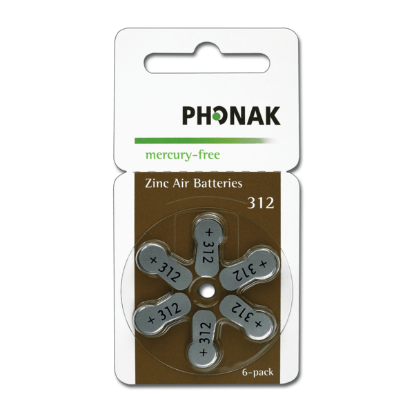 Phonak-Zubehör Zubehör Phonak Hörgerätebatterien 312